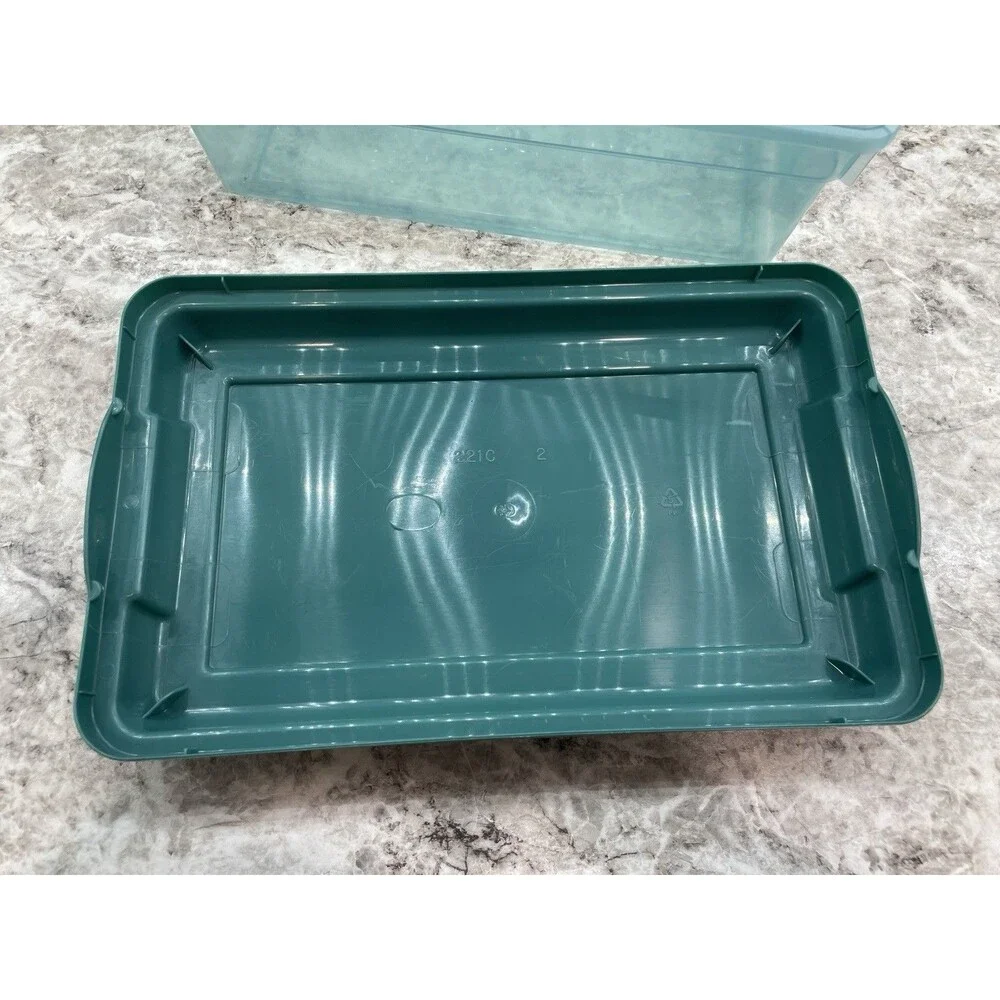 Vintage Rubbermaid  Hi Top Storage Box green  Container Plastic